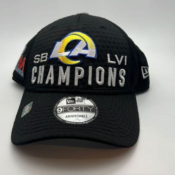Los Angeles Rams New Era Super Bowl LVI Champions Trophy Collection 9FORTY Snapb - Picture 1 of 5